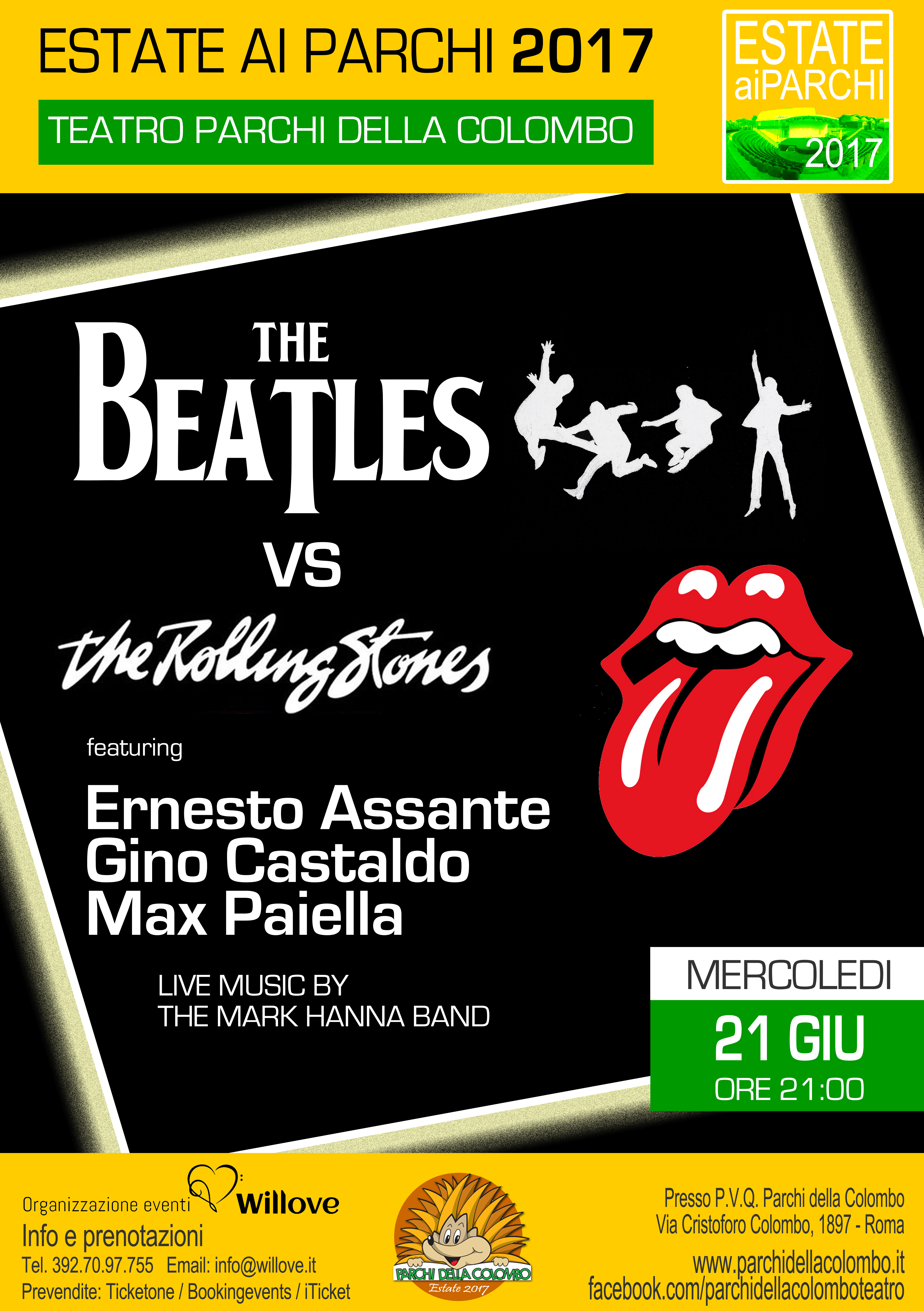 ESTATE AI PARCHI 2017 BEATLES VS STONES