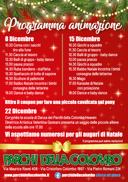 NATALE AI PARCHI DELLA COLOMBO 2018